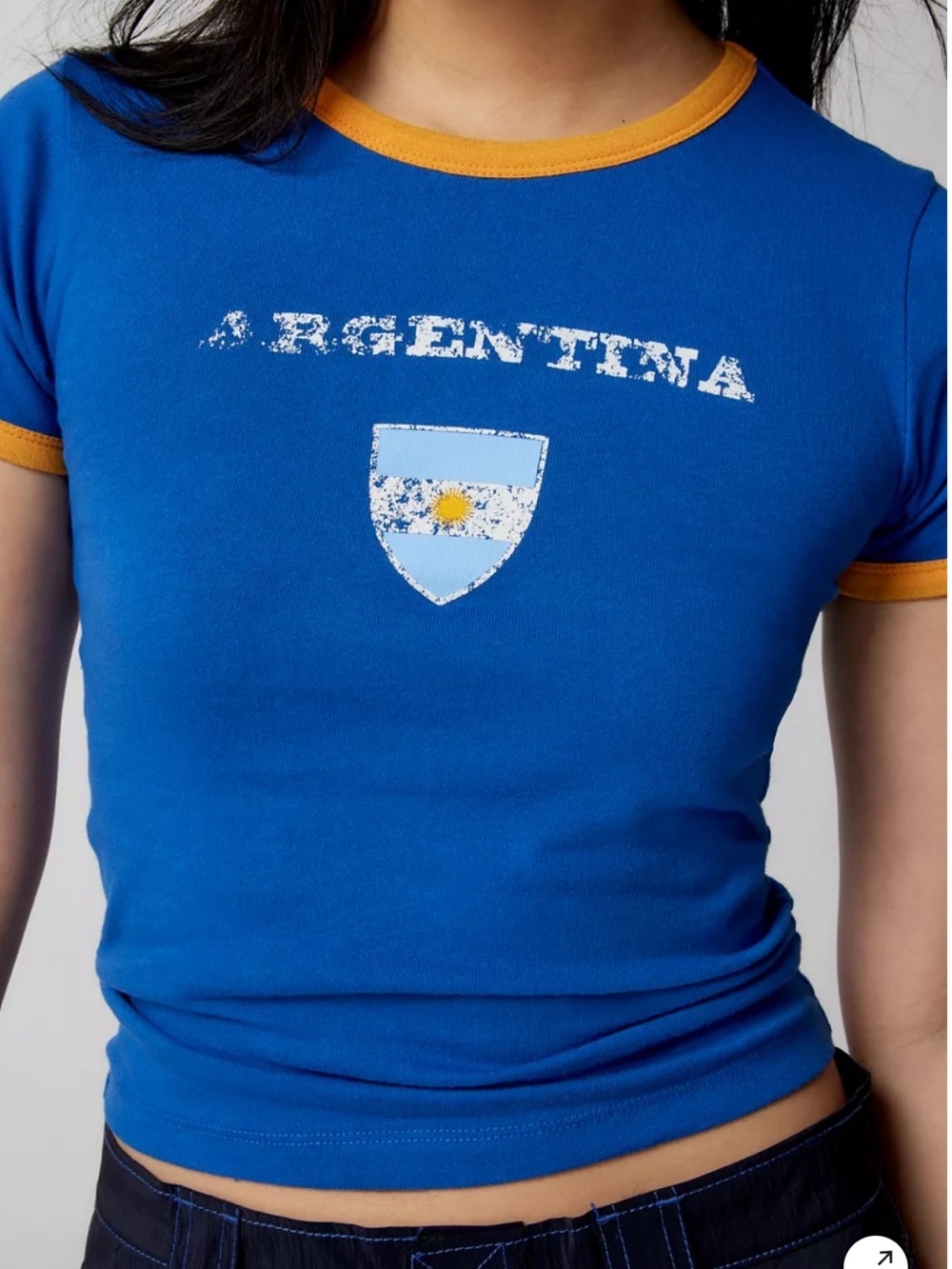 Urban Outfitters Argentina Baby Ringer Tee Shirt Women’s Large